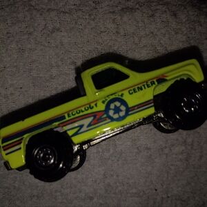 Neon Yellow Pickup Truck